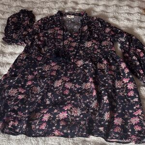 Floral Long Sleeve Dress size L